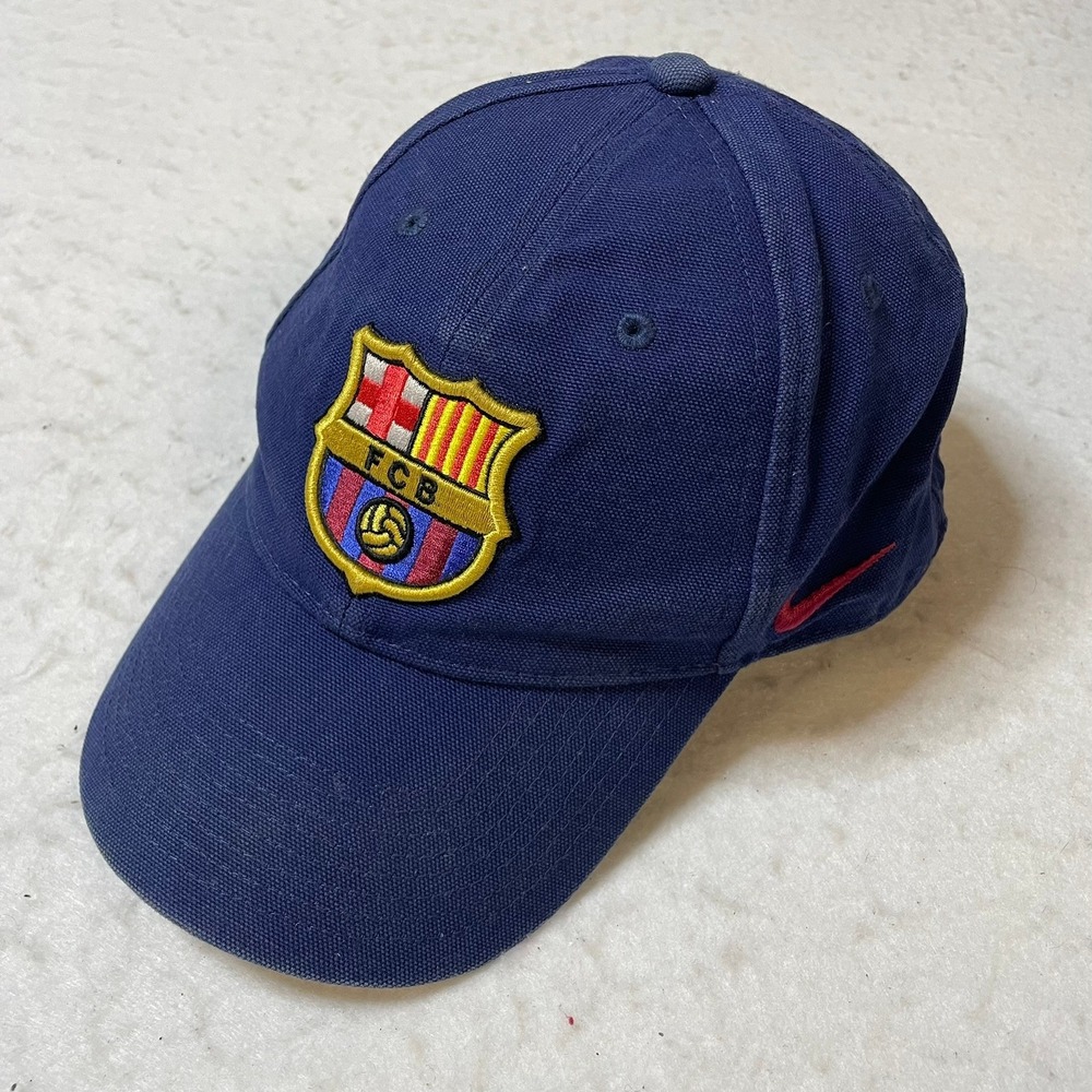 FC Barcelona‎ Nike Legacy 91 Cap Hat Navy Blue Embroidered Swoosh Adjustable